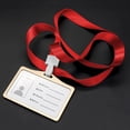 thumbnail image 2 of Labymos Horizontal Transverse Aluminum Alloy ID Name Card Case Business Work Card Badge Holder with, 2 of 6
