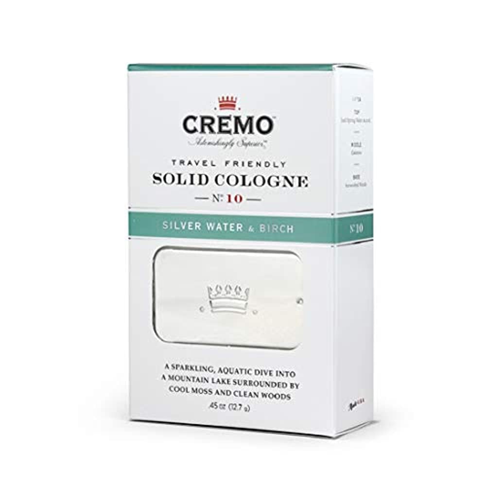 Cremo Silver Water & Birch Travel Friendly Solid Cologne, A Crisp Scent