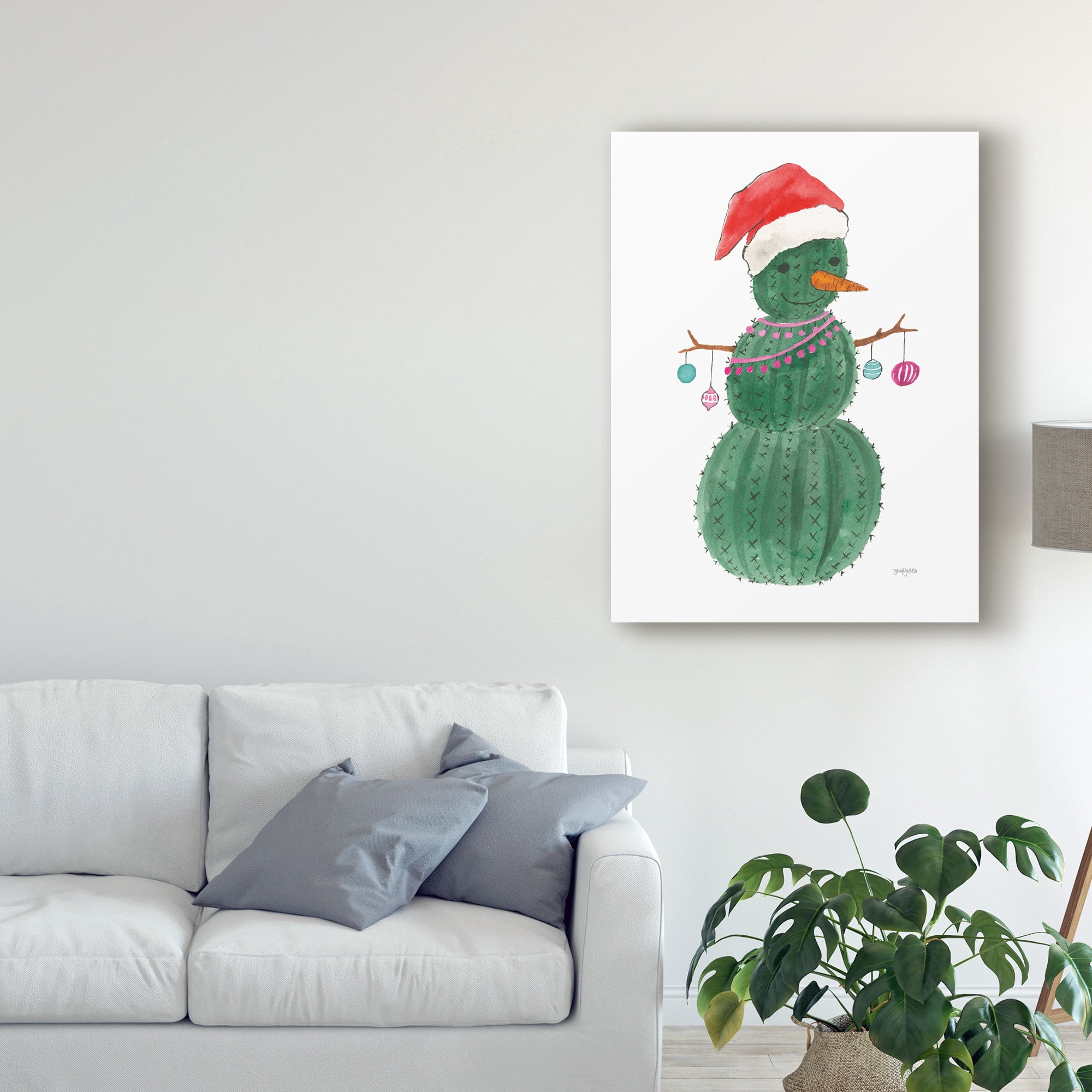 Trademark Fine Art 'A Very Cactus Christmas I' Canvas Art by Jenaya Jackson