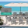 thumbnail image 5 of SERWALL 9 Pieces Outdoor Dining Set, Patio Dining Set, HDPE Outdoor Table and Chair with Umbrella Holes, (1 Table + 8 Armless Chair), 5 of 9