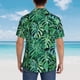 thumbnail image 4 of Balery Monstera Leaves Camisas hawaianas de manga corta para hombre, camisas playeras de corte holgado, camisas de vacaciones con botones,Medium, 4 of 7