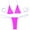 D-Hot Pink, variant on ZQUUVOU Women's Halter Triangle Thong Bikini Sets High Cut Swimsuit Bathing Suit Swimwear (D-Orange,Free Size)