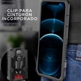 thumbnail image 4 of Funda de Uso Rudo Para IPHONE 13 Mini Robot Clip Case Negro Mas Mica 9D 2pz ATTI funda de uso rudo doble capas con soporte, 4 of 7