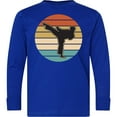 thumbnail image 3 of Inktastic Karate Martial Arts Silhouette Long Sleeve Youth T-Shirt, 3 of 5
