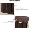 thumbnail image 3 of PEACNNG Sofa Armrest Organizer with 4 Pockets and Cup Holder Tray Couch Armchair Hanging Storage Bag for Tv Remote (Coffee), 3 of 5