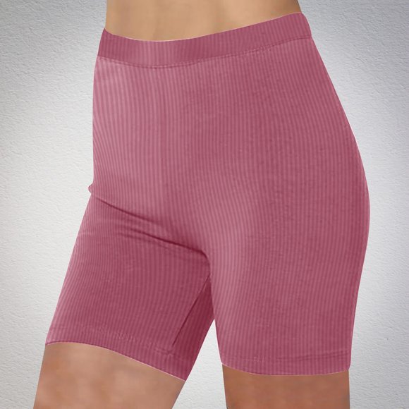 Wiyuqeen Womens Ribbed Knit Legging Shorts Seamless High Waisted Workout Gym Yoga Shorts Comfy Elastic High Waist Tight Shorts