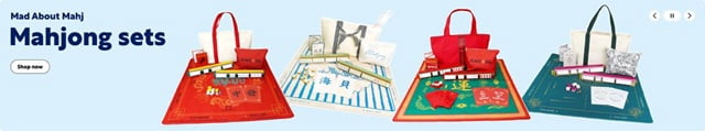 Mahjong set Classic Bold Flower Premium tile game by Mad About Mahj
