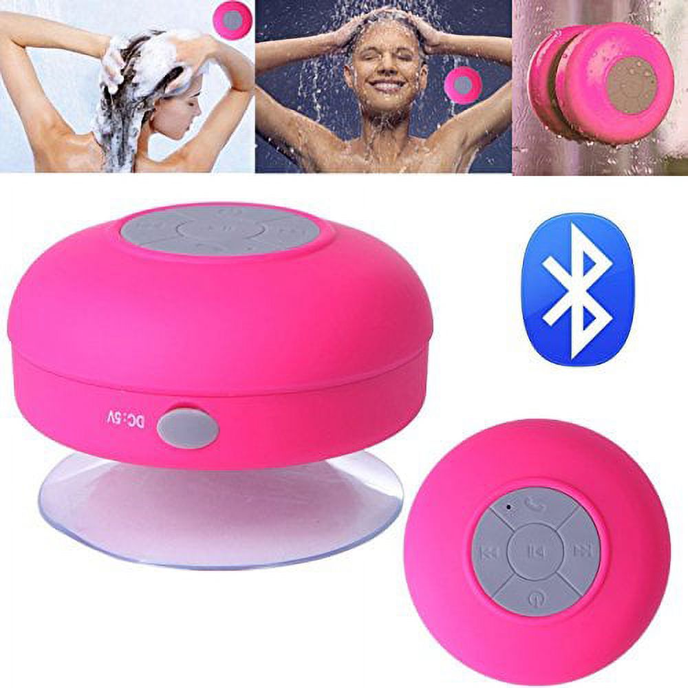 Mosos Portable Bluetooth Speaker, Pink, f68 - image 3 of 4