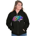 thumbnail image 3 of XOMG POP Bella Musical Rainbow Women Plus Size Zipper Hoodie Brisco Brands 2X, 3 of 5