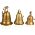 thumbnail image 7 of 3 Pcs Handmade Rustic Christmas Bells, Vintage Iron Bells with Jute Rope for Hanging, 3 Sizes Antique Lucky Bells for Christmas Decor, 7 of 7