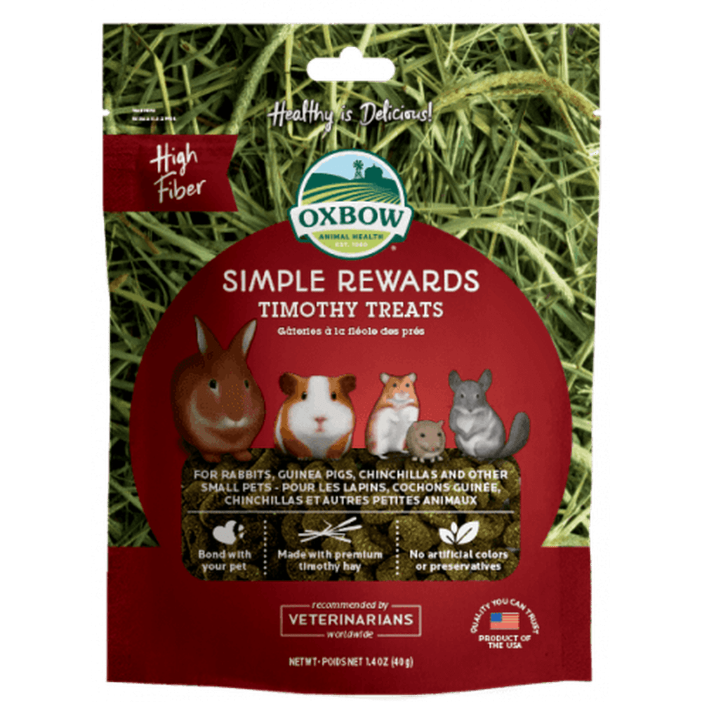 Oxbow Simple Rewards Small Animal Treats, Timothy Treats, 1.4 oz.