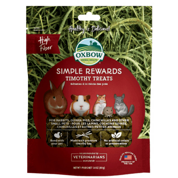 Oxbow Simple Rewards Small Animal Treats, Timothy Treats, 1.4 oz