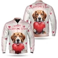 thumbnail image 3 of Happy Valentine's Day Beagle Brings Love Heart All Over Print 3D Baseball Jacket Beagles Dog Lover Gifts Idea Bomber Jacket Softball - 02028, 3 of 6