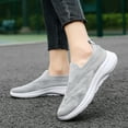 thumbnail image 2 of NOKIO Nurse Shoes Womens Slip on Walking Sneakers Comfortable Lightweight Workout Shoes Women's Single Shoes Sports Shoes Versatile Mesh Breathable Fly Woven Shoes, 2 of 6
