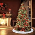 thumbnail image 6 of 48 Inch Christmas Tree Skirt, Christmas Tree Plush Skirt Decoration for Merry Christmas Party Faux Fur Christmas Tree Skirt Decorations, 6 of 9
