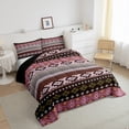 thumbnail image 4 of Feelyou Hippie Triangle Aztec Bedding Comforter Set, Boho Rustic Farmhouse Twin Comforter Sets, Mandala Western Fashion Reversible Bedding Set, Lightweight Room Decor, 2 Pieces, 4 of 9