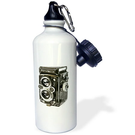 3dRose Picture of a Vintage Twin Lens reflex TLR camera, Sports Water Bottle, 21oz
