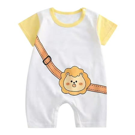 

Children Baby Boys Girls Cartoon Romper Short Sleeve Cute Animals Jumpsuit Outfits Clothes Baby Clothes Boy 12-18 Months