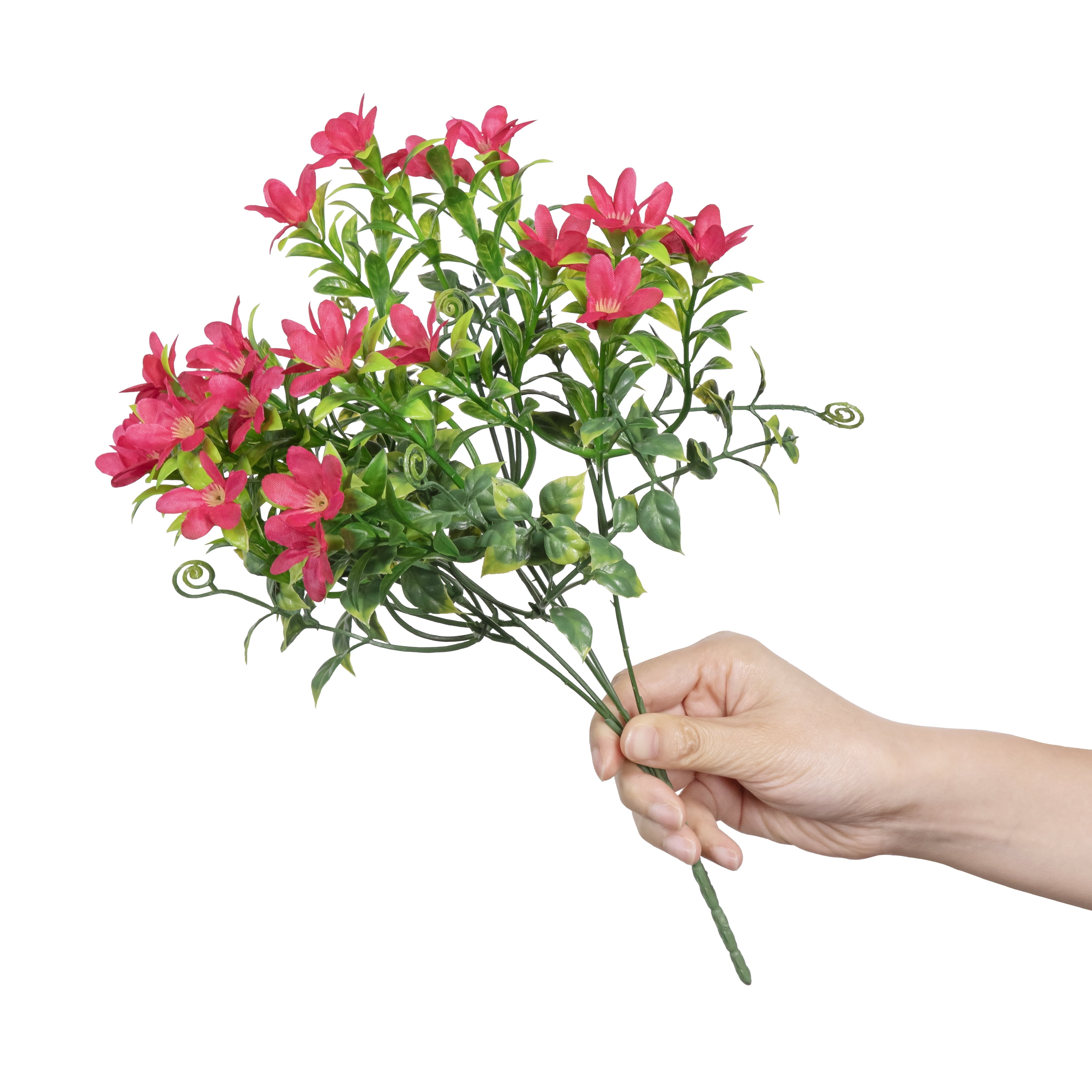 13-inch Artificial Multi Heads Mini Flowers Pick, Hot Pink, 1pc, for Indoor Use, by Mainstays