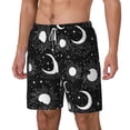 thumbnail image 2 of Uemuo Crescent and Stars Pattern Mens Swim Trunks Quick Dry Board Shorts with Mesh Lining, Stretch Beach Shorts Quick Dry No-Chafing Board Shorts-X-Large, 2 of 9