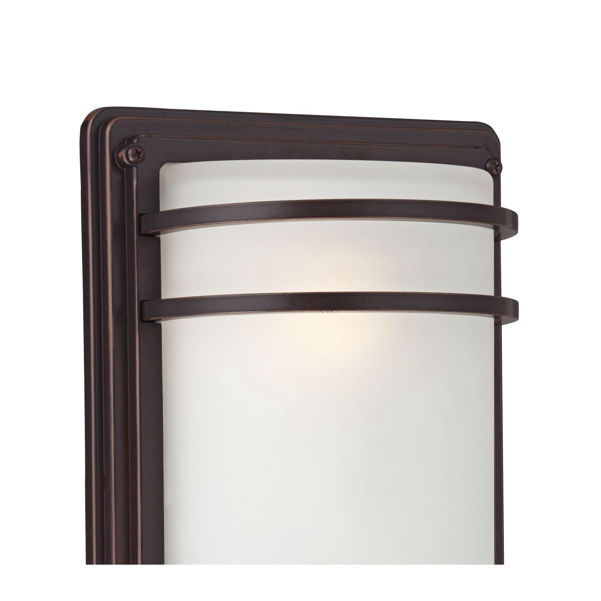 John Timberland Habitat Modern Industrial Outdoor Wall Light Fixtures Set of 2 Rubbed Bronze 16" Opal Glass for Post Exterior Barn Deck