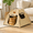 Beige S, variant on Portable Pet Tent Bed for Cats and Small Dogs, Foldable Cozy Hideaway Shelter with Breathable Mesh, Washable Indoor Outdoor Travel House, Beige