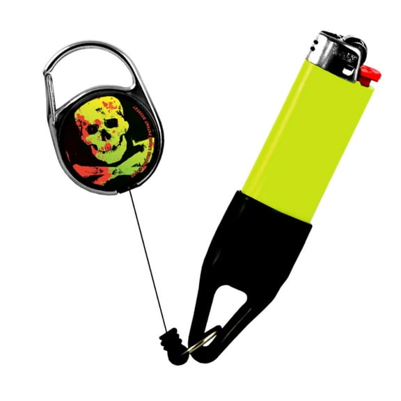 Lighter Leash Retractable Lighter Holder -Skull Series - Standard Size (1)