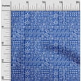 thumbnail image 1 of oneOone Cotton Silk Blue2 Fabric Crocodile Ogee & Leaves African Fabric For Sewing Printed Craft Fabric By The Yard 42 Inch Wide, 1 of 4