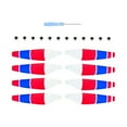 thumbnail image 1 of segolike 8Pcs Propellers Props Blade Mini , Airscrew Parts Premium Red Blue White, 1 of 3