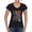 Black, variant on Colorful Cat Portrait | Cat Lover Owner | Dean Russo Art Animal Lover Womenâ€™s Standard V-Neck Tee, Navy, XL