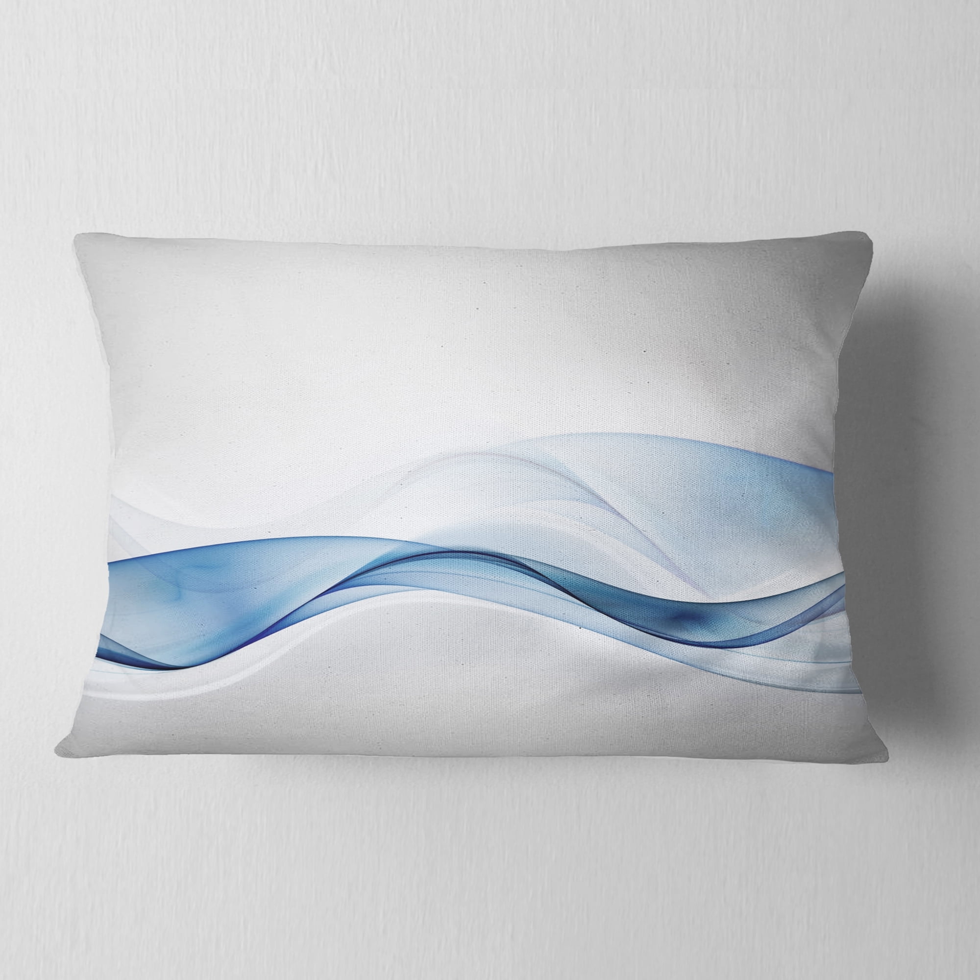 Designart 3D Wave of Water Splash - Abstract Throw Pillow - 12x20