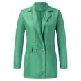 thumbnail image 4 of Baberdicy Women Coat Womens Casual Pocket Office Draped Front Cardigan Jacket Work Suittank Top Green S, 4 of 5
