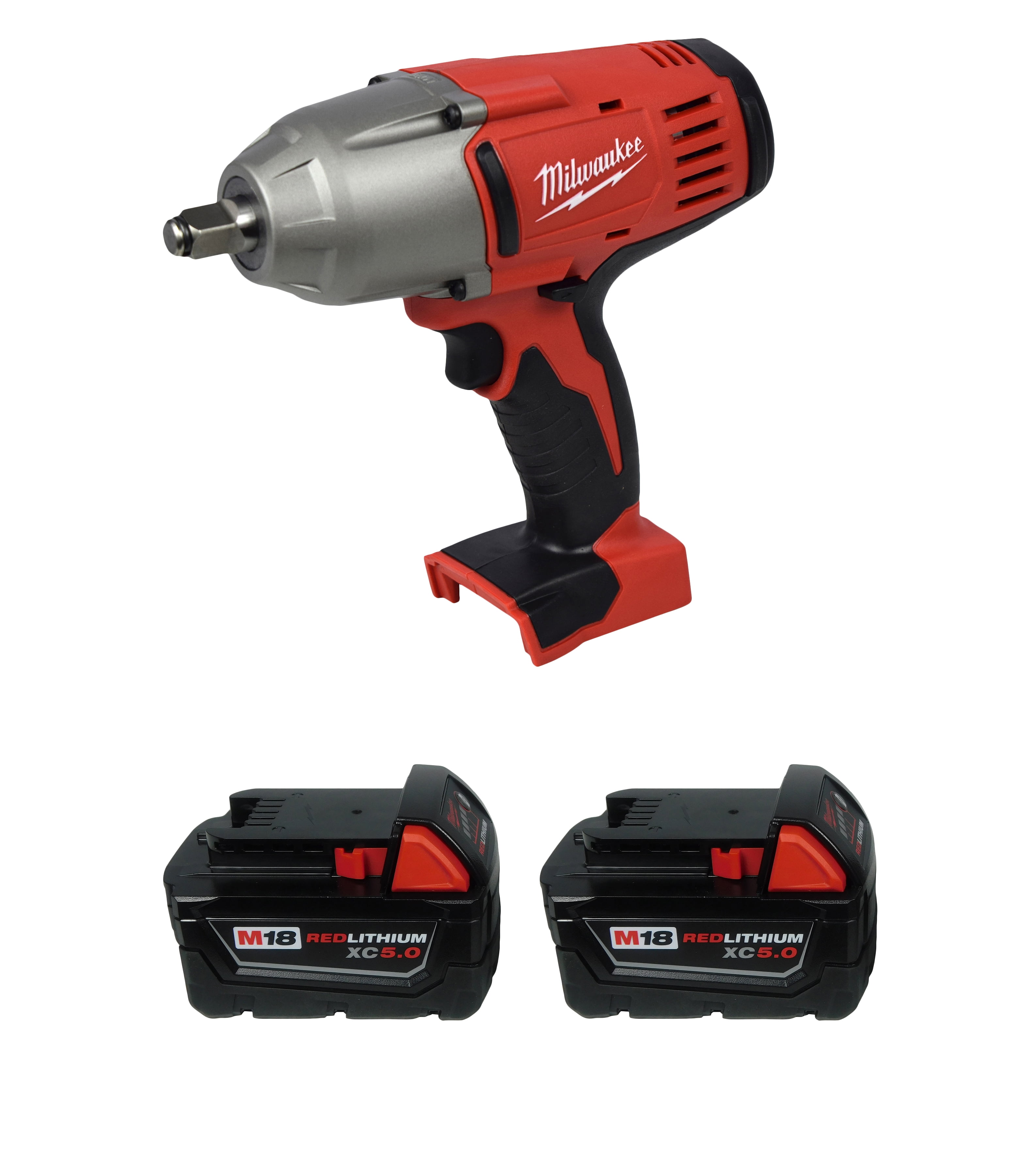 Milwaukee M18 1/2" 18V Cordless Impact Wrench 266320 with (2) 5Ah