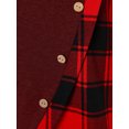thumbnail image 5 of ZAFUL for Women Tartan Panel Long Sleeve Asymmetrical T-shirt Red Wine M, 5 of 5