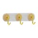 thumbnail image 2 of Ganchos para abrigos Soledad Perchas adhesivas Ganchos de pared reutilizables Dorado, 2 of 10