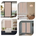 thumbnail image 7 of Warm Beige Window Privacy Film, Solid Color Farmhouse Beige Static Cling UV Sun Blocking Heat Control Window Tint Day and Night, Non-Adhesive Reusable One Way Windows Privacy Cover 17.7''x39.3'', 7 of 7