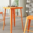 thumbnail image 3 of Merrick Lane Bar Height Patio Dining Table with Orange Metal Frame and 23.75" Square Top, 3 of 4