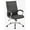 Black, variant on Executive Mid-Back Chair in Gray Faux Leather with Padded Arms