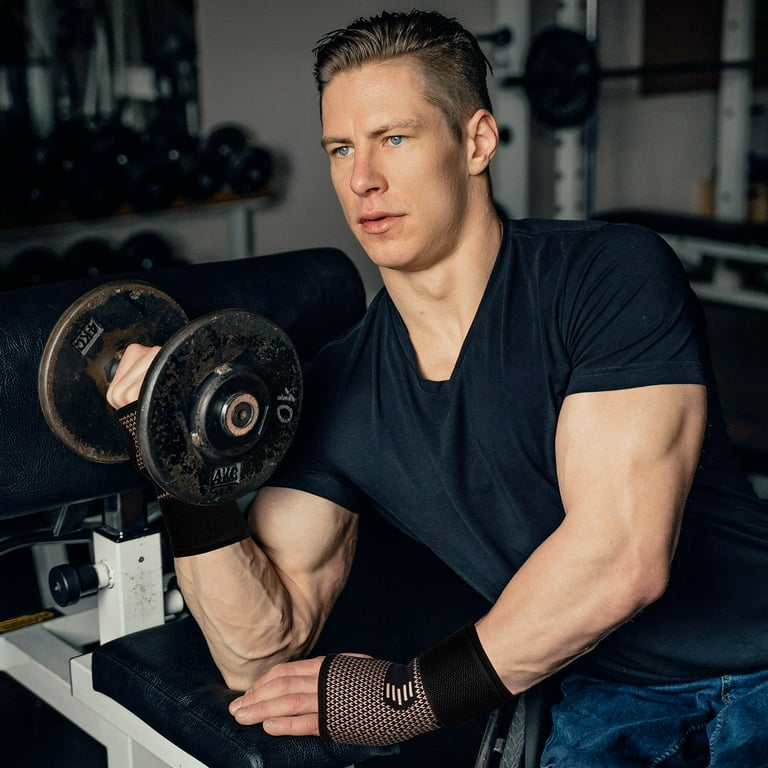 Vlela Copper Wrist Support Carpal Tunnel Relief Wrist Brace Wrist Band Wrist Wraps Bandage Support for Injuries