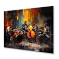 thumbnail image 2 of Designart "Jazz Band in Yellow and Black II" Dance Metal Wall Decor, 2 of 5
