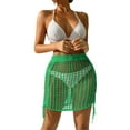 thumbnail image 1 of KelaJuan Women's Beach Wear Cover-Up, Hollow Out See-Through Solid Color Bandage High Waist Beach Skirt, 1 of 6