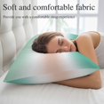 thumbnail image 5 of Teal Green Cream Ombre Throw Pillow Cover 20 x 26 Inch Decorative Pillow Cover Gradient Aesthetic Farmhouse Lumbar Pillowcase Seasonal Rectangle Cushion Case for Couch Sofa Bed Living Room, 5 of 9