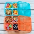 thumbnail image 5 of Youngever 8 Pack 4-Compartment Reusable Snack Box Food Containers, Bento Lunch Box, Meal Prep Containers, Divided Food Storage Containers (Rainbow Color Container), 5 of 5