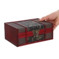 thumbnail image 4 of Decorative Wooden Box Vintage Treasure Chest with Lock for Jewelry Storage, 4 of 5