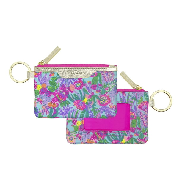 Lilly Pulitzer ID Card Case, Cute Keychain Wallet, Slim Card Holder for ...