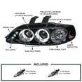 thumbnail image 3 of Spec-D Tuning JDM Glossy Black Housing Smoke Lens LED Halo Projector Headlights Compatible with 1992-1995 Honda Civic, Left + Right Pair Headlamps Assembly, 3 of 5
