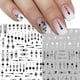 thumbnail image 2 of 1 Uds. Calcomanías adhesivas 3D para uñas en blanco y negro, decoración artística de uñas con letras en inglés, diseño de manicura DIY, regalo de Navidad y Año Nuevo Tan Jianjun unisex, 2 of 2