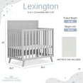 thumbnail image 4 of Dream On Me Lexington 4 in 1 Convertible Mini Crib, Sustainable New Zealand Pinewood, Pebble Grey, 4 of 15