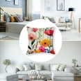 thumbnail image 5 of nygtbtfer Outdoor Decorative Throw Pillow, Patio Flower Pillow Cushion Cases for Couch, Sofa, Bed (Insert Not Included) White, 5 of 7