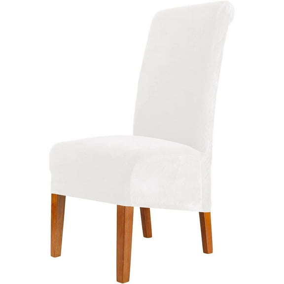 TOYAN Chair cover with extra elasticity, universal silver fox velvet chair cover, home banquet dining chair cover